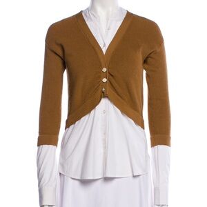 Veronica Beard Leonora Mixed-Media Top